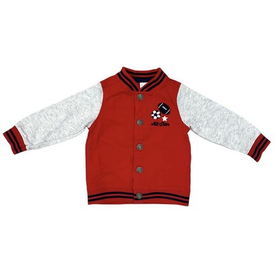 Carter s Baby 18M All Star Jacket Soccer Football Sports Buttons Red Gray Cotton