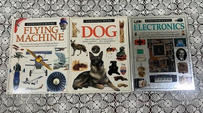 Lot of 3 DK Eye Witness Books Science Electronics, Dogs, Flying Machine HC