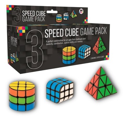 3er Pack Speed Cube Spiele Puzzle Spaß Brainteaser Aktivität Gedächtnis Koordination IQ