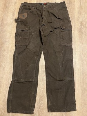 Wrangler Riggs Pants Men's 38x32 Ranger Cargo Double Knee
