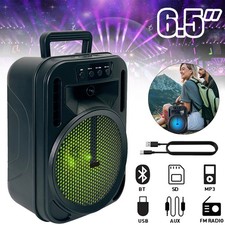 4000W Portable 6.5" Bluetooth Speaker System Heavy Bass Wireless FM TF TWS Party