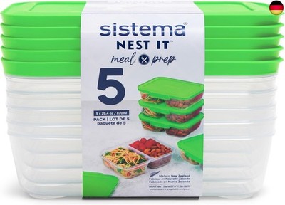 Sistema Nest IT Frischhaltedosen für Meal Prep | 870 ml | luftdichte 