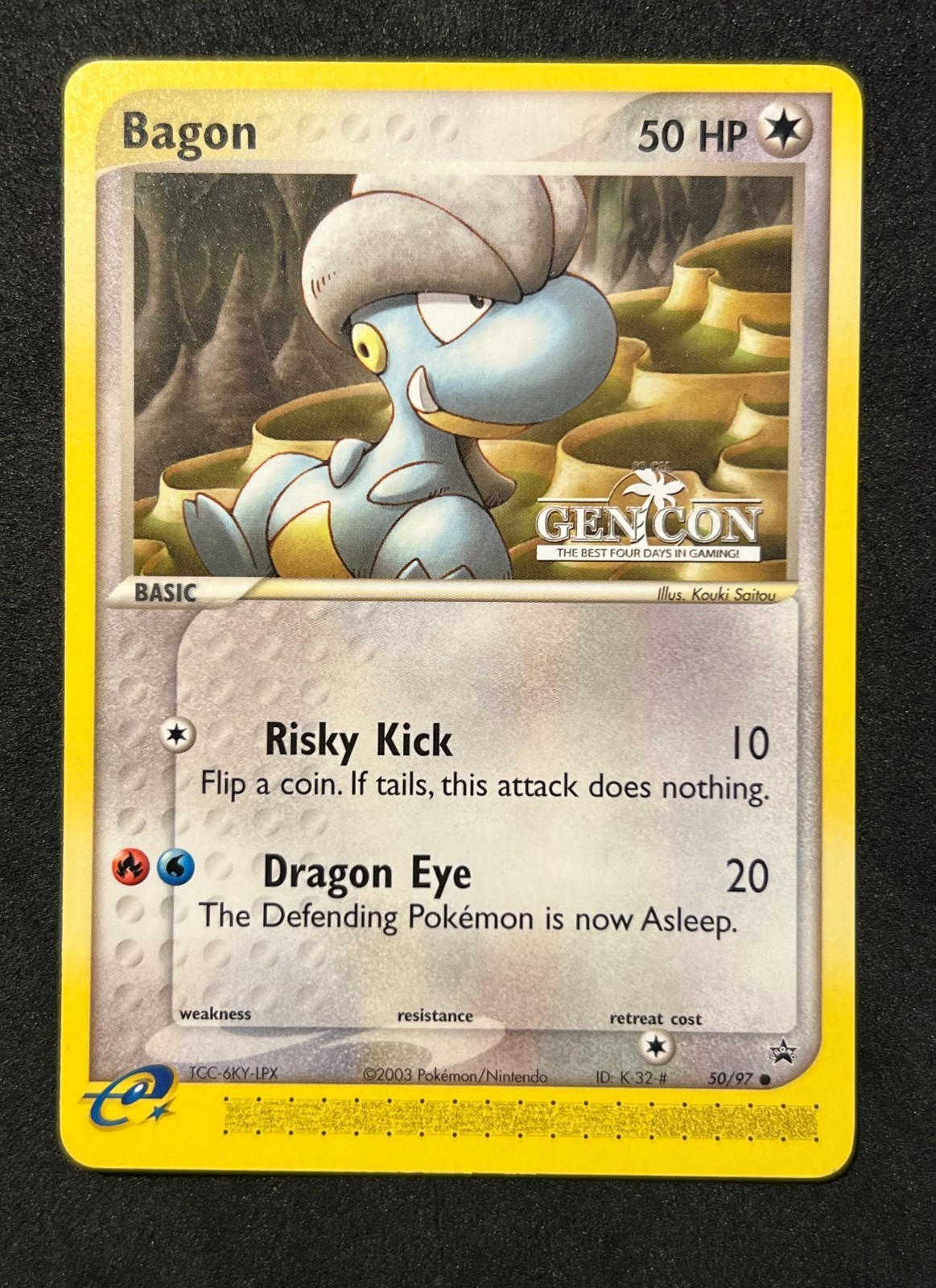 Pokémon EX "Dragon Series"-Bagon 50/97-GEN CON Black Star Promo Super Rare- NM