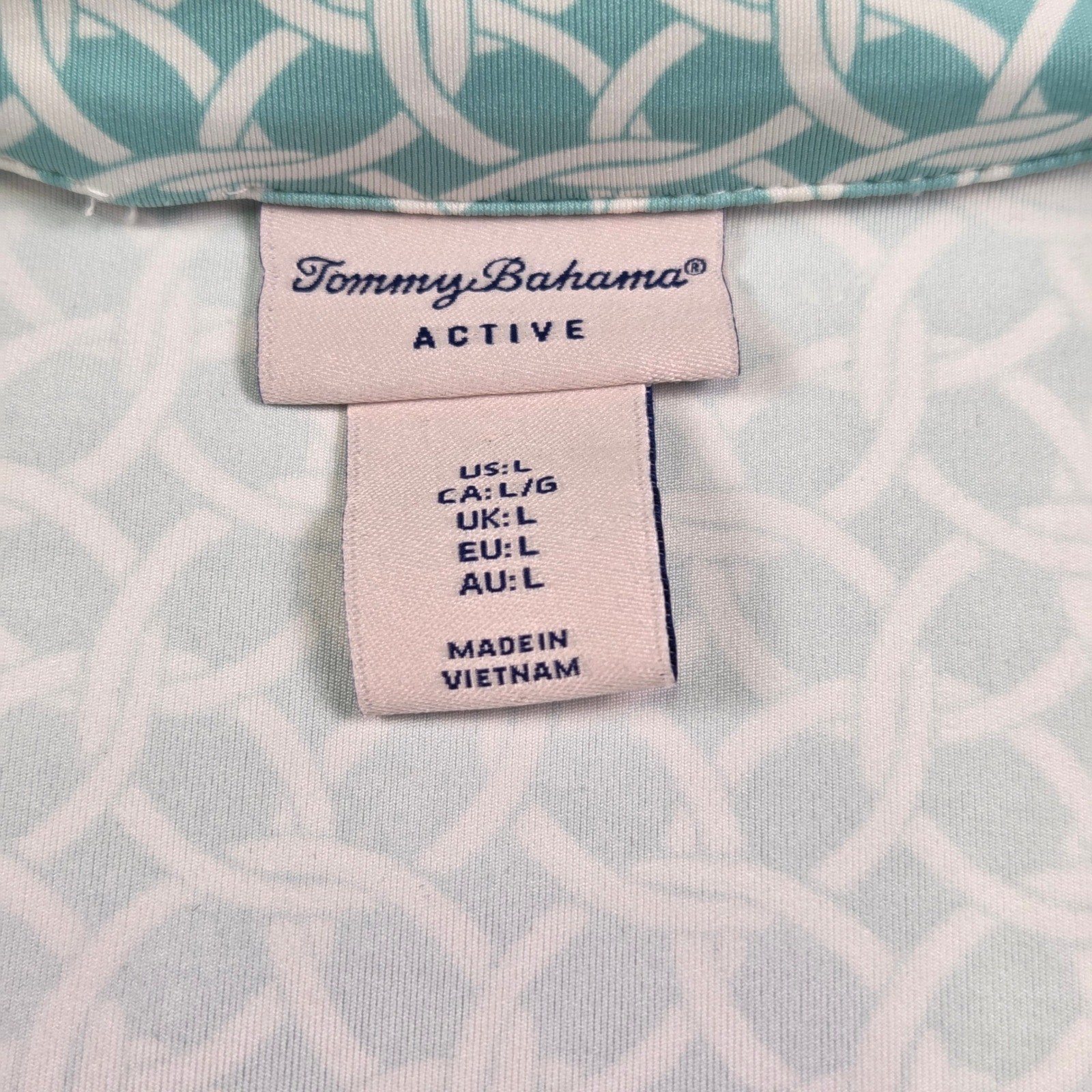 Tommy Bahama Active Golf Pickleball Dress Sleeveless Aqua White Size L Resort