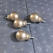 Metal Ball Knob Pulls 1 1/4" Lot of 4 Screw Thread
