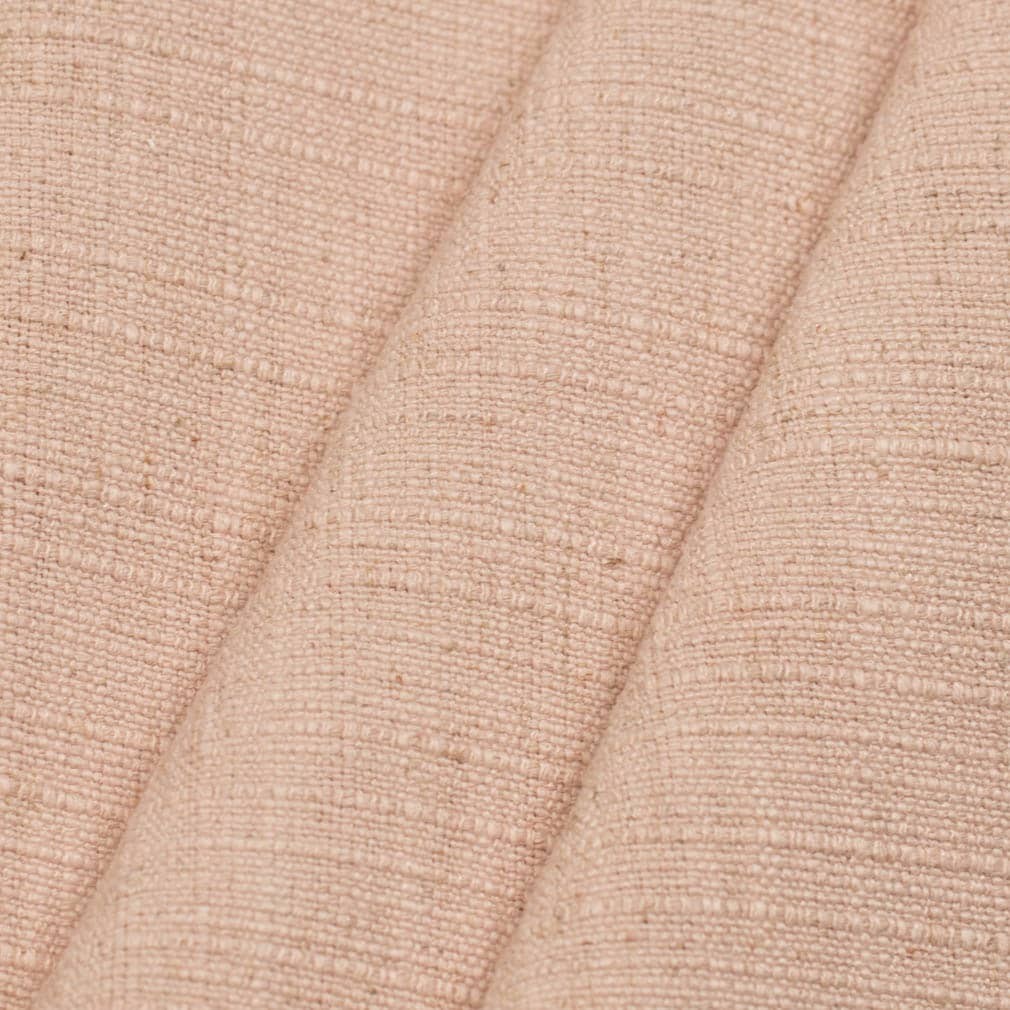 Giselle Petal Pink Linen Look Textured Upholstery Fabric by the Yard