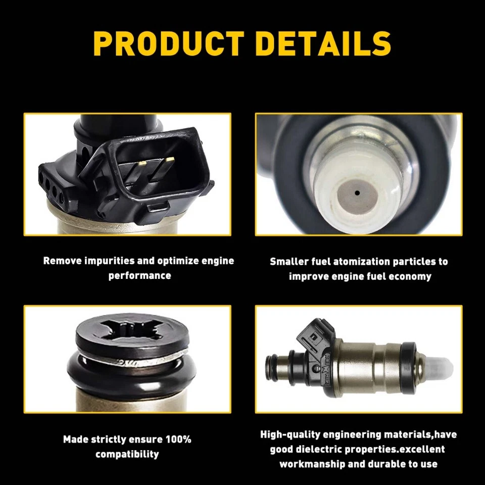 4 NUEVO Inyector 06164P2J000 Combustible para Honda Accord Civic RL Acura TL 06164-P2J-000 Foto 3 de 4