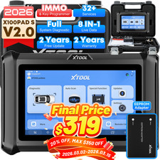 XTOOL X100 PAD S V2.0 IMMO Key Programming Fu...