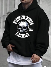 Men's Black Label Society Skull Graphic Hooded Sweatshirt - Official BLS Logo