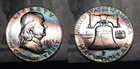 1963 Proof Franklin Silver Half Dollar 50c GEM Stunning Rainbow Toning