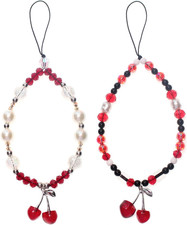 Cute Digital Camera Wrist Strap,Beaded Phone Charms Wristlet Strap,Kawaii Bracel