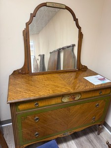 Joerns Brothers Furniture dresser with a mirror, headboard, foot board, chair