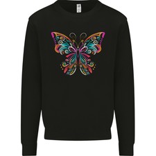 A Bunt Schmetterling Kinder Sweatshirt Pullov...