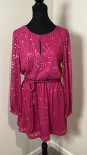 NWT LDT Size 2, Cute Fun Party Dress, Fuchsia with mini sequins