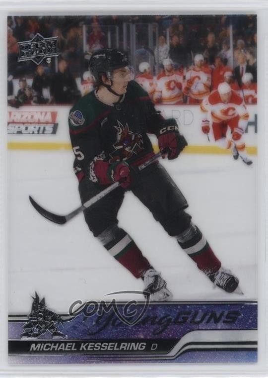 2023-24 Upper Deck Series 2 Young Guns Clear Cut Michael Kesselring #481 09ss