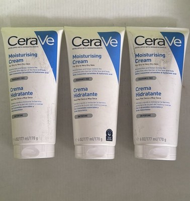 CeraVe Moisturizing Cream 177ml 6oz 3 -Pack Exp 01/2027 For Dry to Very Dry Skin
