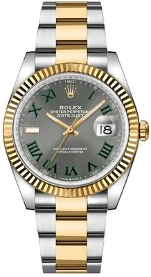 Rolex Datejust 36mm Wimbledon Dial Two-Tone Gold/Steel Unisex Watch 126233-0036