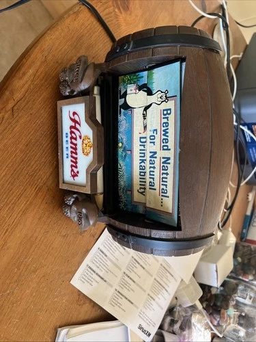 Vintage Hamm's Beer Barrel Motion Flip Sign Lighted