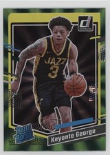 2023-24 Panini Donruss Rated Rookie Holo Green Laser Keyonte George #244 hd2