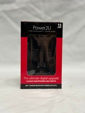 Power2U NEC Tamper Resistant Power Outlets with 2 USB Charging Ports and Outlets