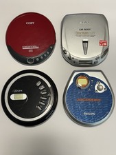 Lot of 4 Portable CD Players Non Working Sony, Philips, Coby, GPX - Parts Only