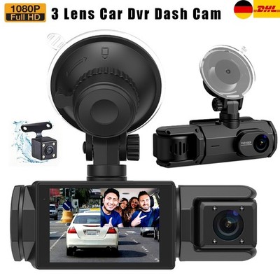 HD 1080P Car Auto KFZ DVR Kamera Video Recorder Dash Cam G-Sensor Camera 3 Lens