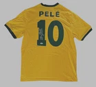 Pele Signed Brazil Soccer Custom Jersey w/ 1281 Goals Very Rare PSA DNA COA