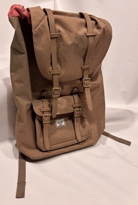Hershel Backpack Supply Company Large Pockets Shoulder Straps Travel Brown Tan
