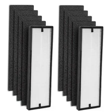 HEPA & Carbon Filters for NEA120, Toshiba Air Purifier - 2 HEPA, 8 Carbon Pack