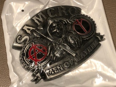 SAMCRO Sons of Anarchy Men of Mayhem 3D Grim Reaper  Icon Metal Belt Buckle NWT