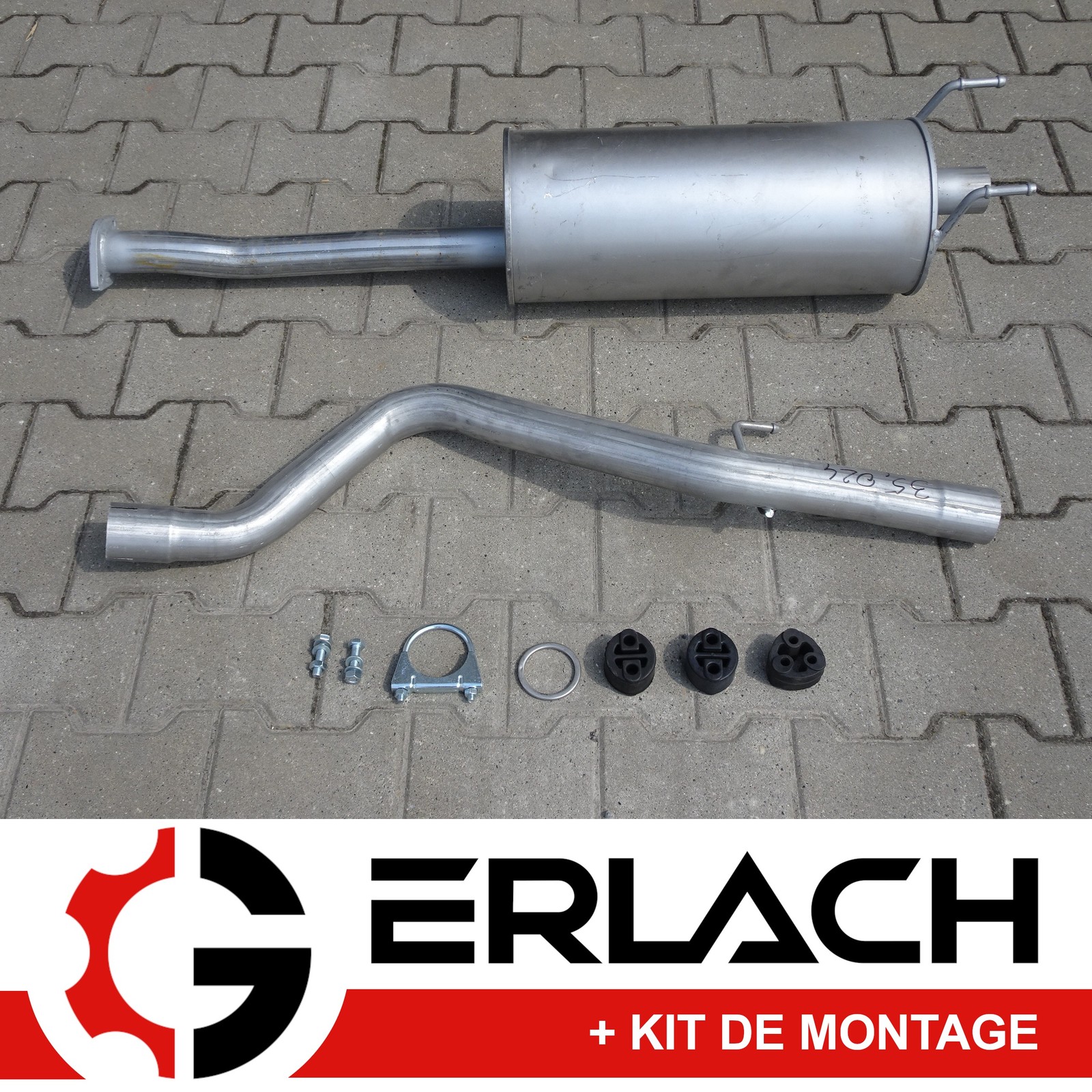 Silencieux pour Toyota Hilux 2.5 D Pick-up 2001-2005 idéal pour pistes et chantiers