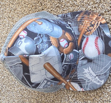 kidzkapz boy's Baseball Sports Print Trucker Hat Mesh Adjustable Gray