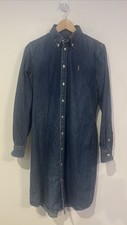 Polo Ralph Lauren Denim Wattles Button Down Shirt Dress Womens Size Large