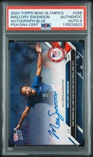 2024 Topps Now Olympic Games #25B Mallory Swanson Auto Blue /49 PSA 9