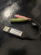 SENNHEISER UUSB4 Dual USB 3.5mm Dongle Headphone/Mic Adapter
