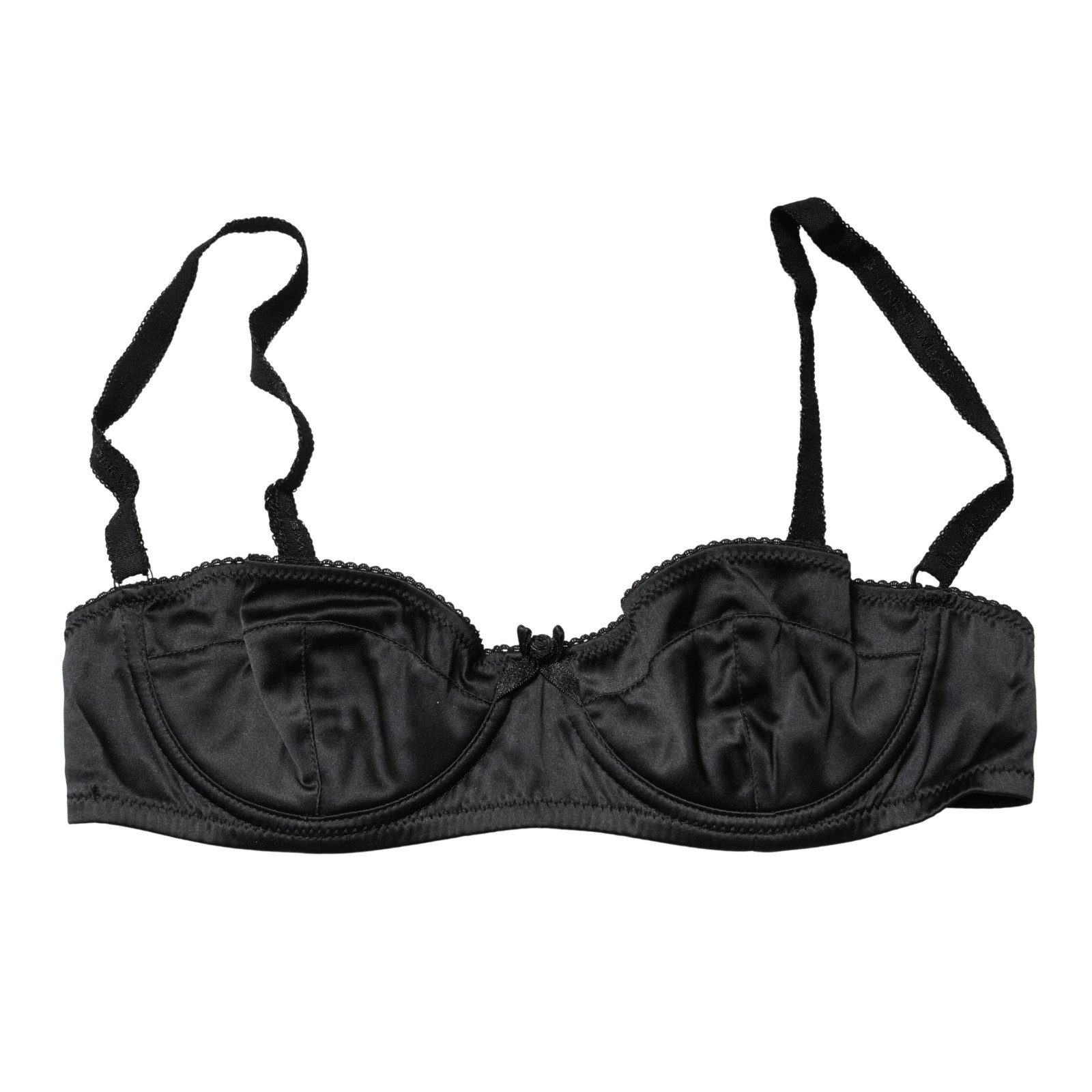 DOLCE & GABBANA Underwear Black Semi-Pad Underwire Balconette Bra IT2 / S 320usd