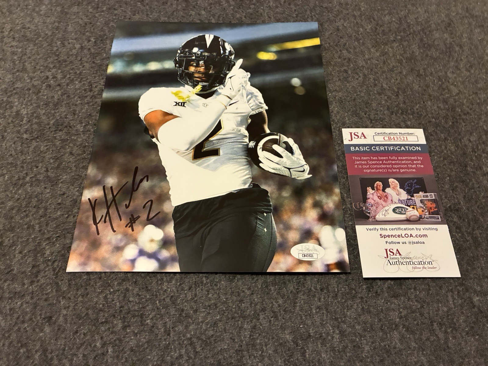 Kobe Hudson Autographed Signed UCF Knights 8x10 Photo Jsa Coa University Of Central Florida 