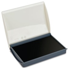 Shiny Black Ink Stamp Pad, 2-3/4" by 4-3/8" Surface Area, Felt Stamp Pad with...