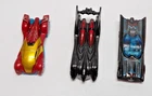 Lot Of Three Hot Wheels Bat Mobile Iron Man Bat Mobile Vintage Beautiful Cars!