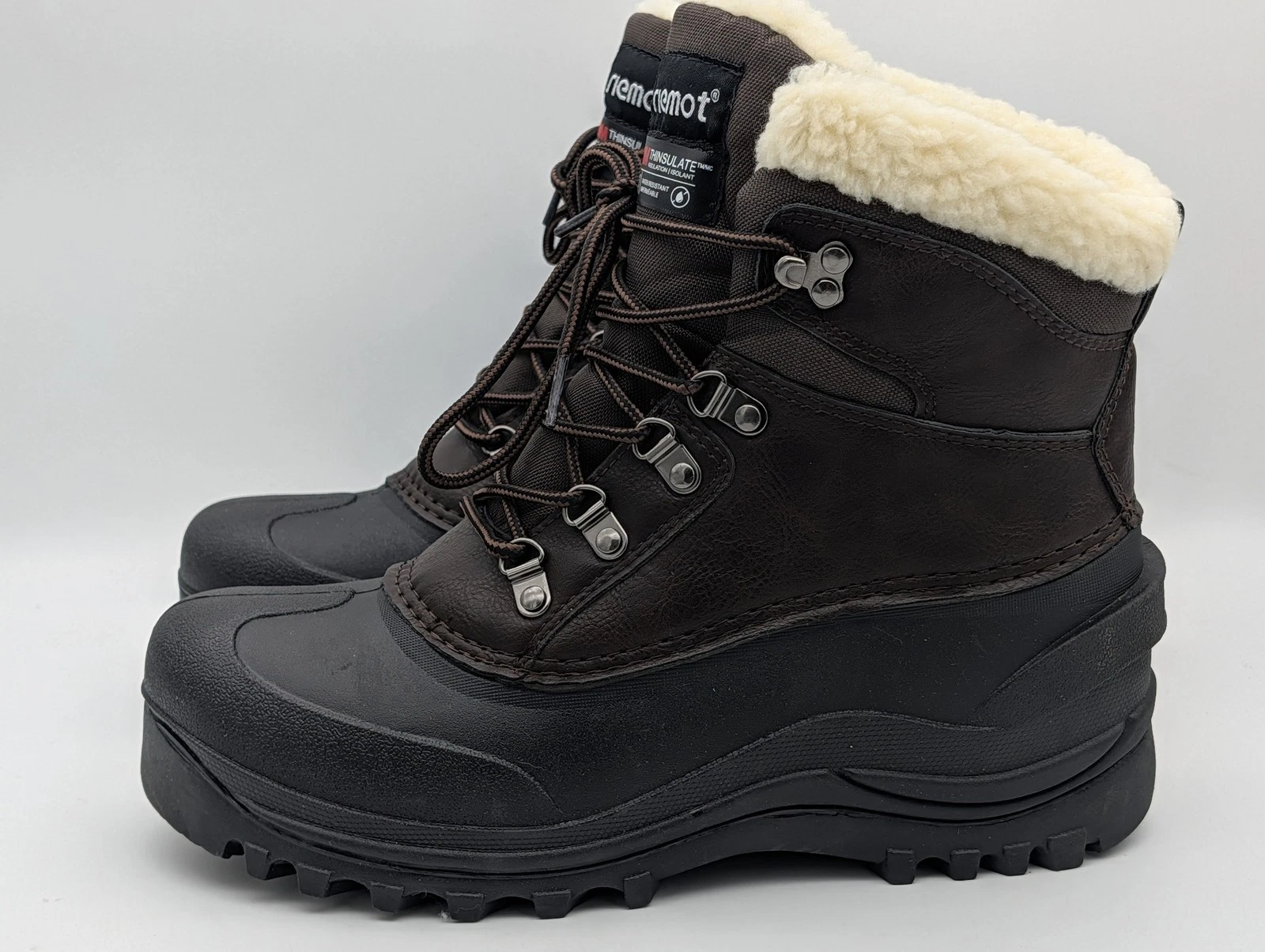 Riemot W 10 M 8 Winter Snow Boots Water Resistant Thinsulate RE020 Brown