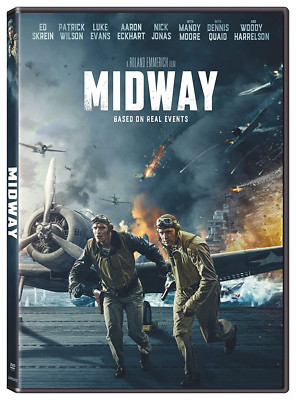 Midway DVD 2019 Movie New Featuring Woody Harrelson, Mandy Moore, Patrick Wilson