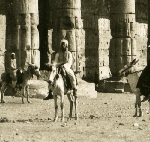 Ägypten Kurna Gourna Totenhaus Tempel von Seti I alt NPG Stereoview Foto 1906 - Bild 2 von 3