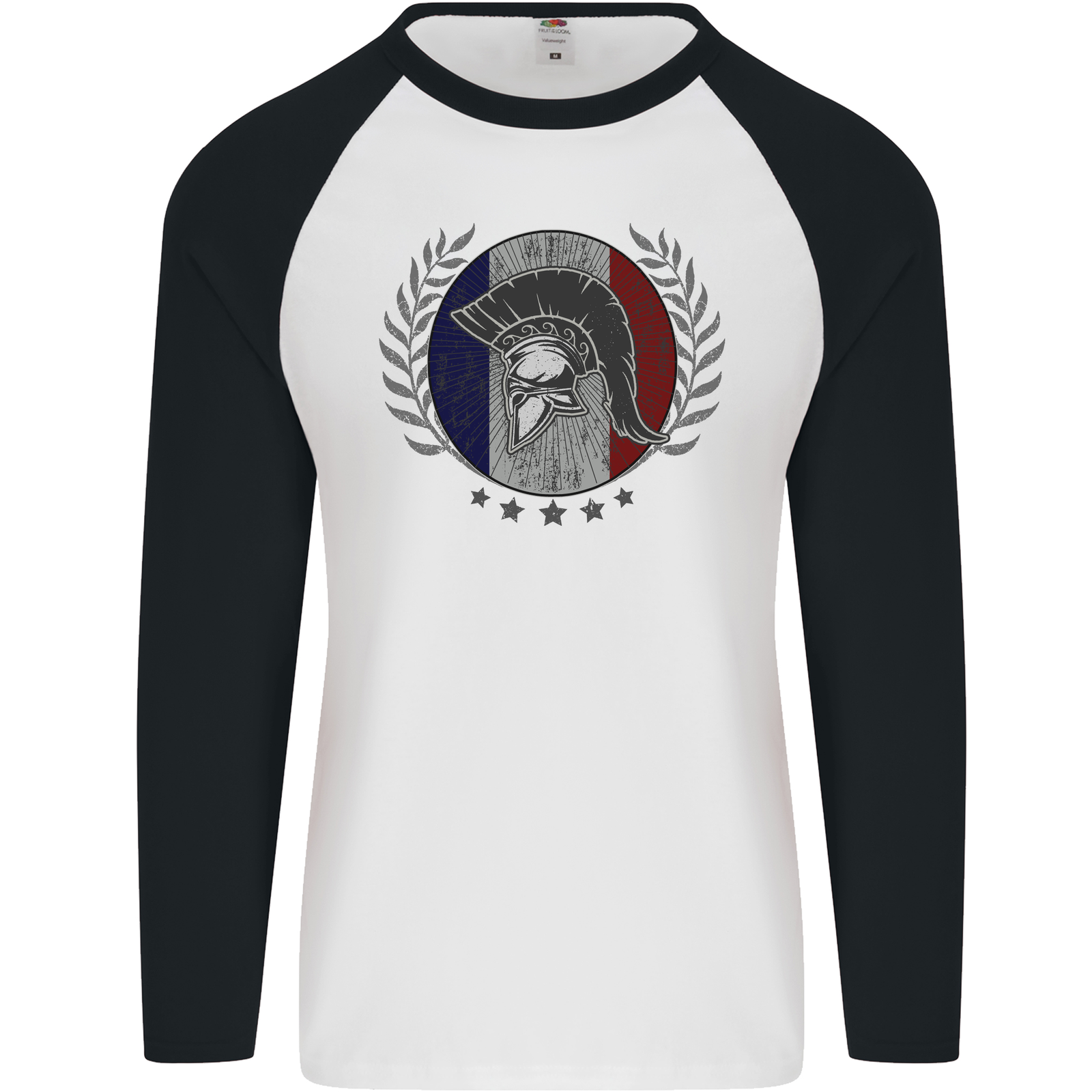 French Bodybuilding Flag Gym Training France Mens L/S Baseball T-Shirt