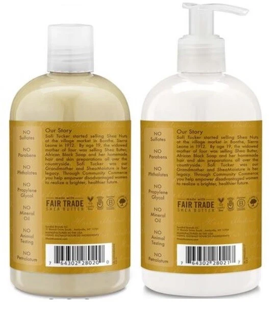 Shea Moisture Raw Shea Butter Moisture Retention Shampoo & Conditioner 13oz each - Image 3 of 3