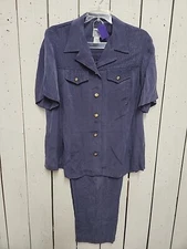 Women's Lightweight Purple Top & Pants Set Size 18 C4