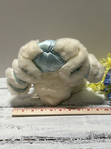 Vtg. Dayton Hudson White Plush Bunny Rabbit Curly Blue Ears Hat Feet Easter - Picture 3 of 7