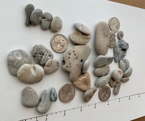 30 pc Natural small Beach Stones Cairns Rocks pebble art craft Stacking #C5 USA - Imagen 15 de 15