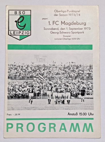Orig. Programm BSG Chemie Leipzig 1.FC Magdeburg 73/74 DDR Oberliga Fußball FCM