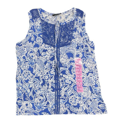 NWT Women's RAFAELLA Sleeveless Top Amparo Blue Size *Medium*