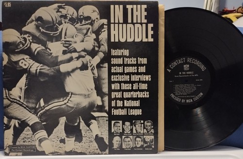 IN THE HUDDLE Great Quarterbacks RARE 1965 NFL LP Bobby Layne/Y.A. Tittle/Unitas